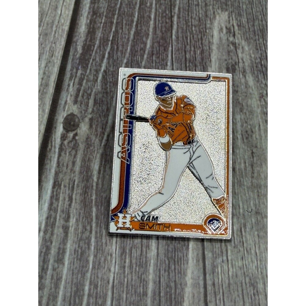 2025 Topps Update Cam Smith Super Box Exclusive Enamel Pin Houston Astros Rc